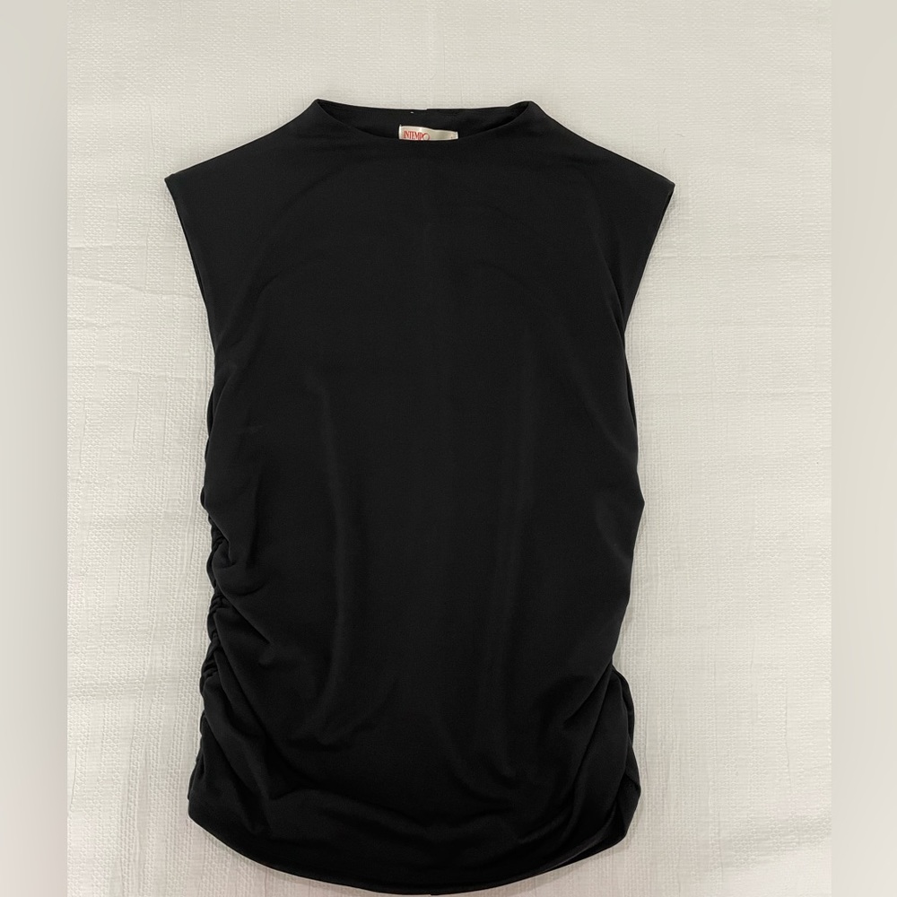 NWT Intempo Sleeveless Runched Sides Blouse